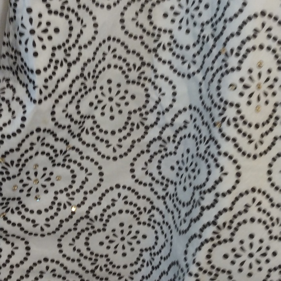 Merona white skirt with brown & sequin print A skirt size 24/26 - Picture 2 of 6